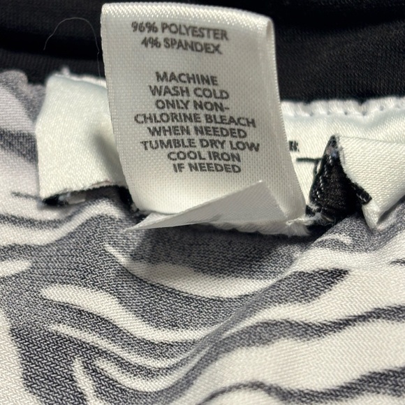 LOFT Black and White Patterned Mini Dress - Picture 7 of 7